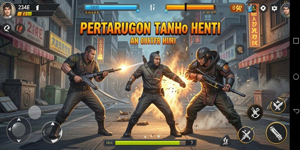 Tampilan aksi mendebarkan dari gameplay game 234E.