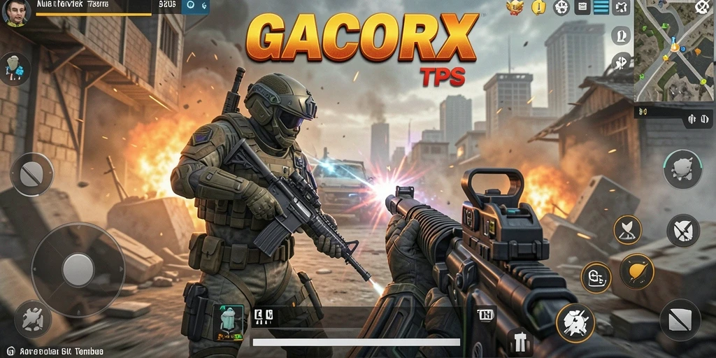 GACORX menampilkan momen seru dalam pertarungan TPS yang intens.