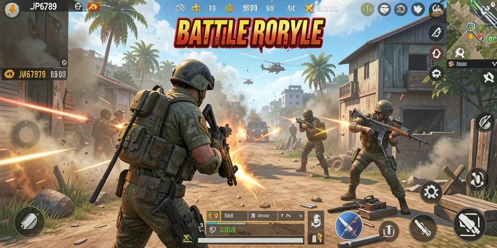 Tampilan gameplay seru dari JP6789 dalam aksi Battle Royale.