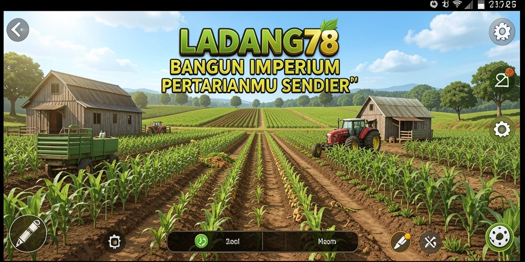 Tangkapan layar menunjukkan gameplay seru dalam <strong>LADANG78</strong> yang melibatkan pengelolaan ladang.