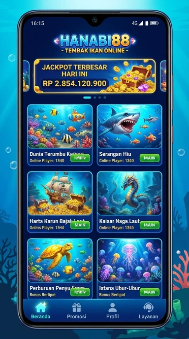 Pengguna dapat melihat kategori aplikasi dalam hanabi88 dengan jelas.